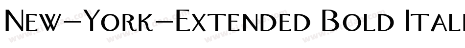 New-York-Extended Bold Italic字体转换